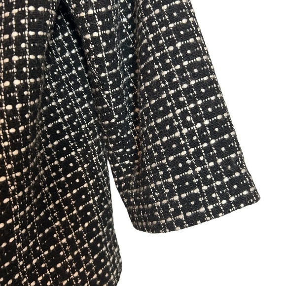 Fenn Wright Manson Black/White Tweed Open Front Blazer w/Beaded & Sequin Accent - Picture 5 of 12